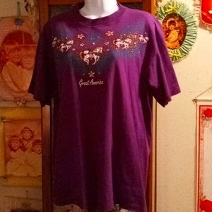 Vintage 80's,Collector's Edition,"Marriott's Great America",Carousel 🎠Tshirt💜